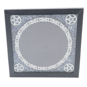 Soladite Leather Frame Scrying Mirror 17cm