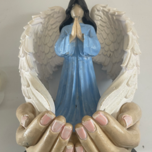 Angel sitting on Palms 25cm