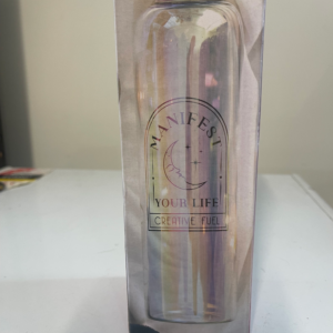 Iridescent Glass water Bottle Manifest Your life 500ml
